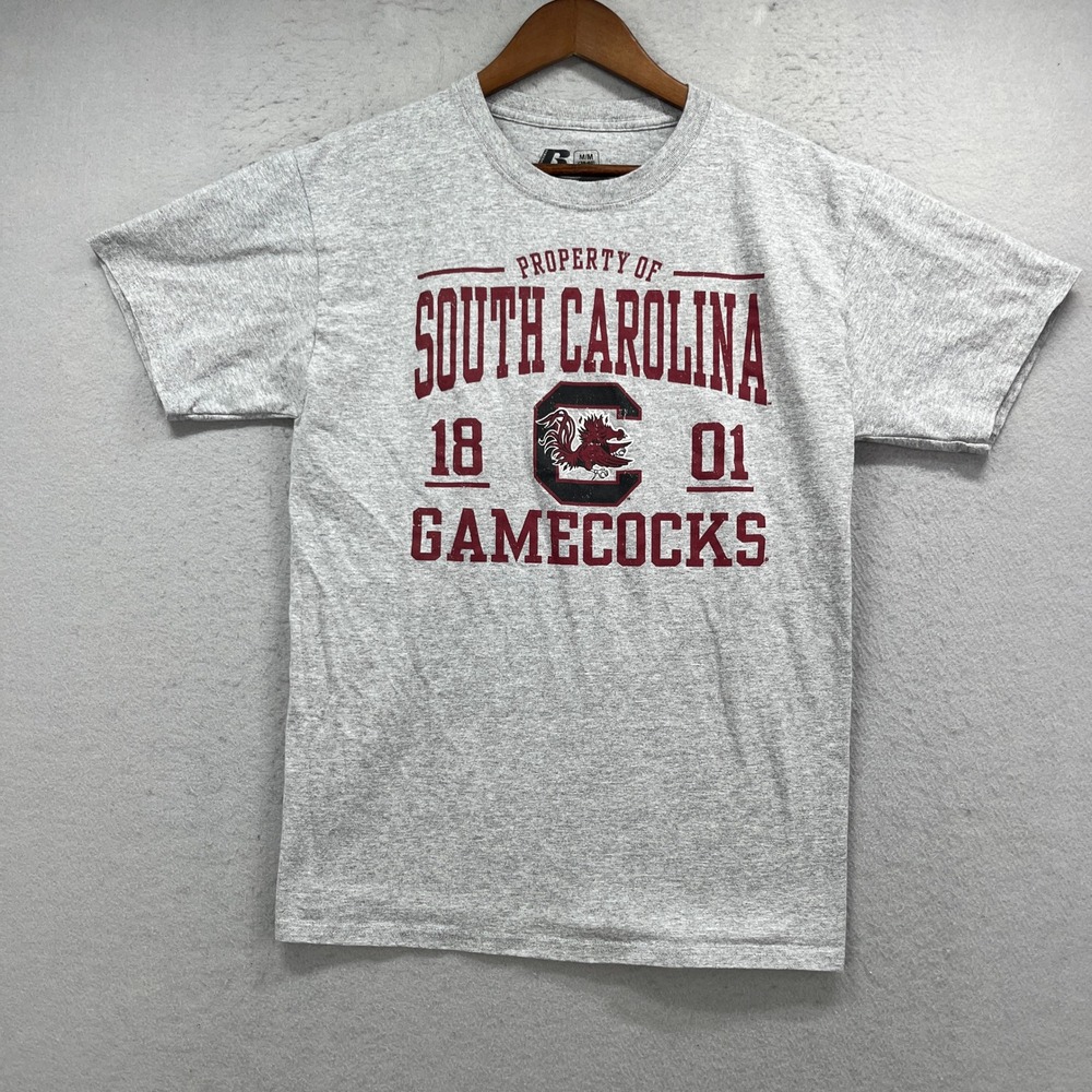 Russell South Carolina Gamecocks Shirt Mens Medium Gray NCAA Football College